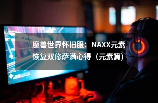 魔兽世界怀旧服：NAXX元素恢复双修萨满心得（元素篇)-第1张-游戏资讯-龙启网络