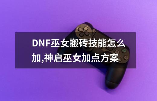 DNF巫女搬砖技能怎么加,神启巫女加点方案-第1张-游戏资讯-龙启网络