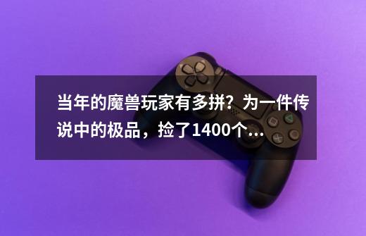 当年的魔兽玩家有多拼？为一件传说中的极品，捡了1400个垃圾箱-第1张-游戏资讯-龙启网络