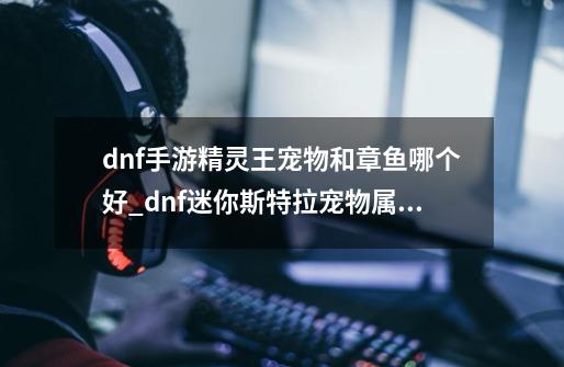 dnf手游精灵王宠物和章鱼哪个好_dnf迷你斯特拉宠物属性-第1张-游戏资讯-龙启网络