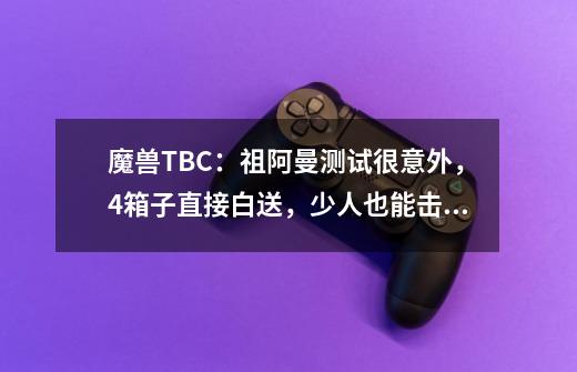 魔兽TBC：祖阿曼测试很意外，4箱子直接白送，少人也能击杀尾王-第1张-游戏资讯-龙启网络