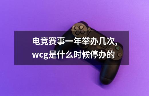 电竞赛事一年举办几次?,wcg是什么时候停办的-第1张-游戏资讯-龙启网络