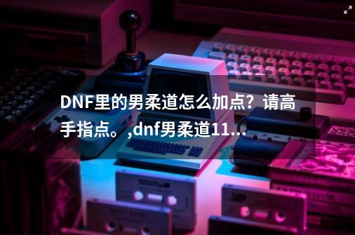 DNF里的男柔道怎么加点？请高手指点。,dnf男柔道110加点-第1张-游戏资讯-龙启网络