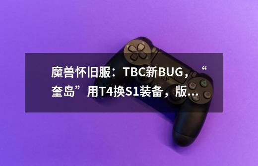 魔兽怀旧服：TBC新BUG，“奎岛”用T4换S1装备，版本有点错乱了-第1张-游戏资讯-龙启网络