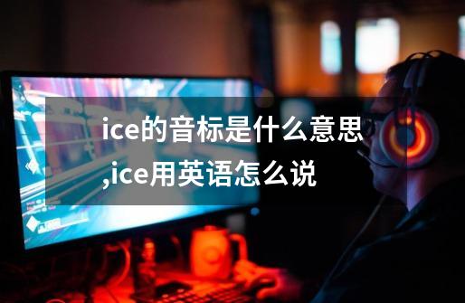 ice的音标是什么意思,ice用英语怎么说-第1张-游戏资讯-龙启网络