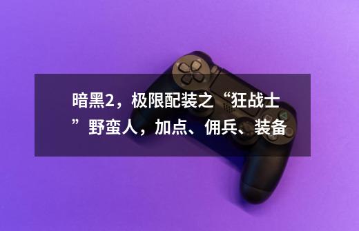 暗黑2，极限配装之“狂战士”野蛮人，加点、佣兵、装备-第1张-游戏资讯-龙启网络