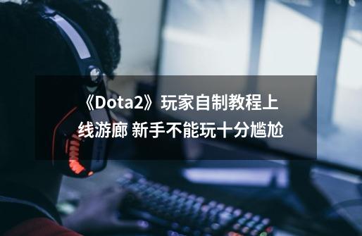 《Dota2》玩家自制教程上线游廊 新手不能玩十分尴尬-第1张-游戏资讯-龙启网络