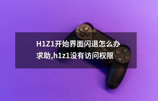 H1Z1开始界面闪退怎么办 求助,h1z1没有访问权限-第1张-游戏资讯-龙启网络