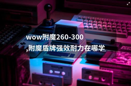 wow附魔260-300,附魔盾牌强效耐力在哪学-第1张-游戏资讯-龙启网络