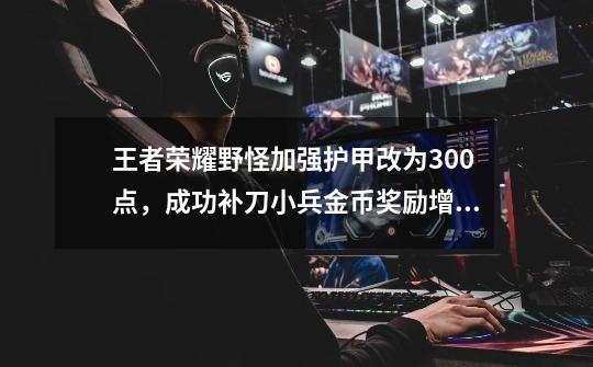 王者荣耀野怪加强护甲改为300点，成功补刀小兵金币奖励增加！-第1张-游戏资讯-龙启网络