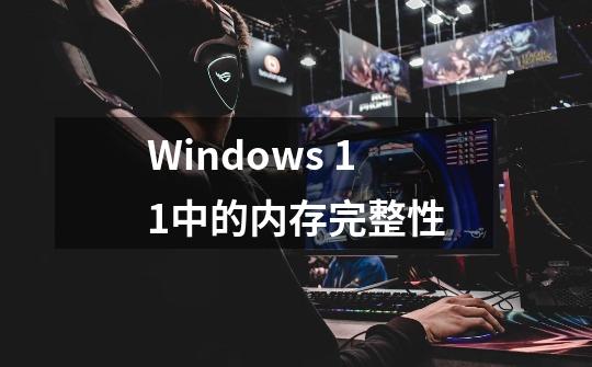 Windows 11中的内存完整性-第1张-游戏资讯-龙启网络